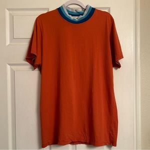 Big Bud Press knit mock-neck tee in ocean breeze